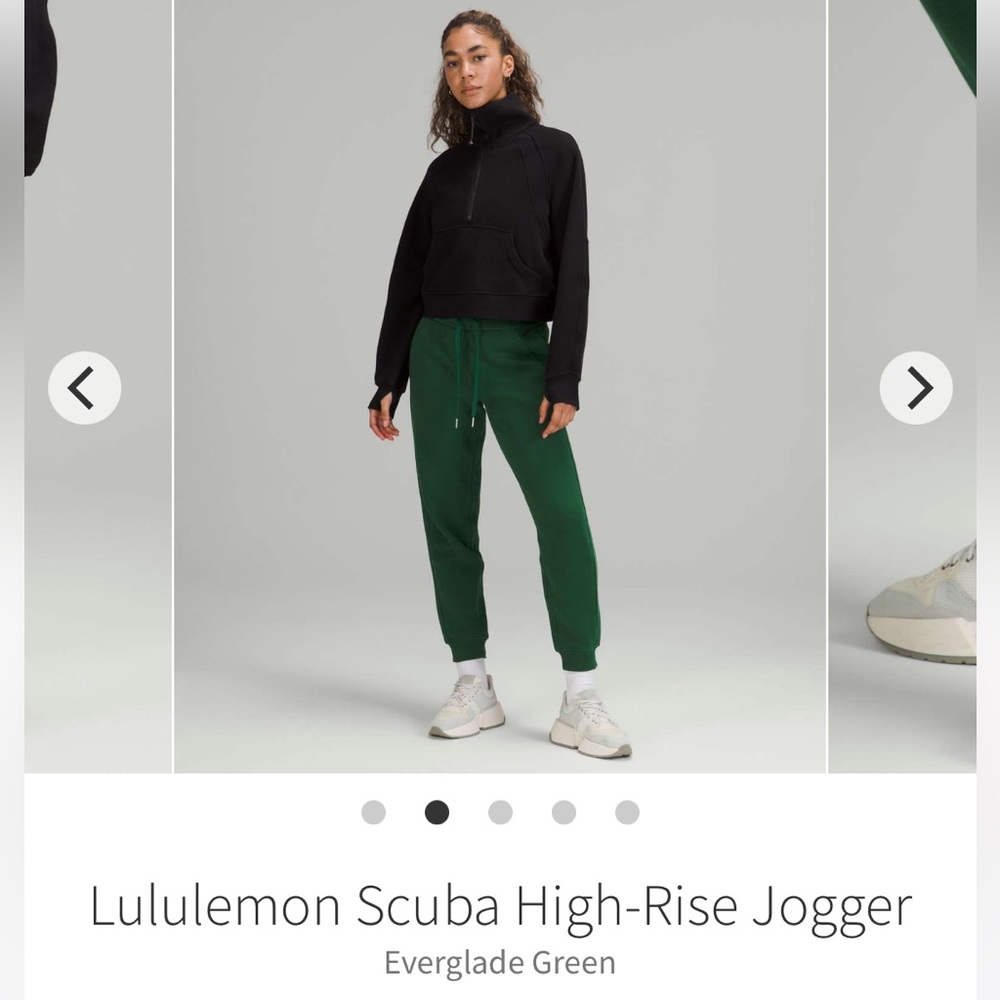 Lululemon Scuba High-Rise Jogger Everglade Green Size 8